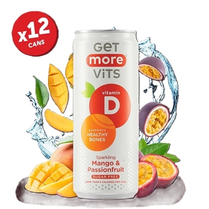 Picture of GET MORE VITS MANGO PASSIONFRUIT 330ML CANS X 12