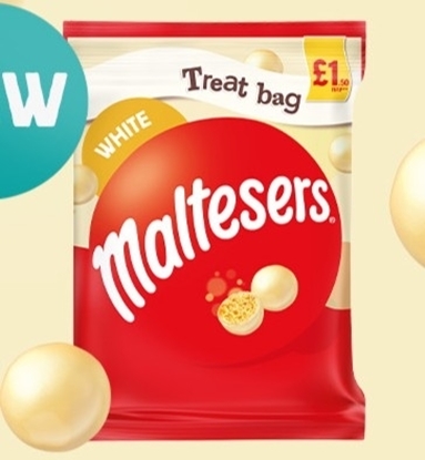 Picture of PM £1.50 MALTESERS TREAT BAG WHITE 54G X 18