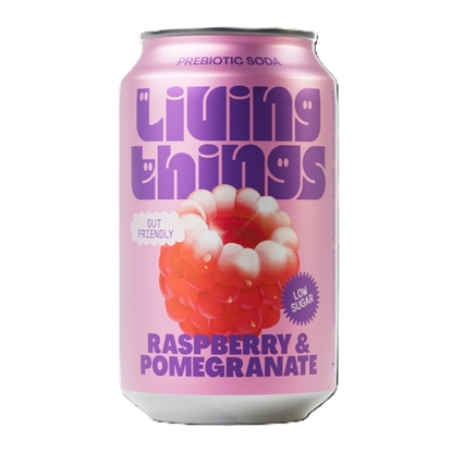 Picture of LIVING THINGS RASPBERRY & POMEGRANATE CANS X 12
