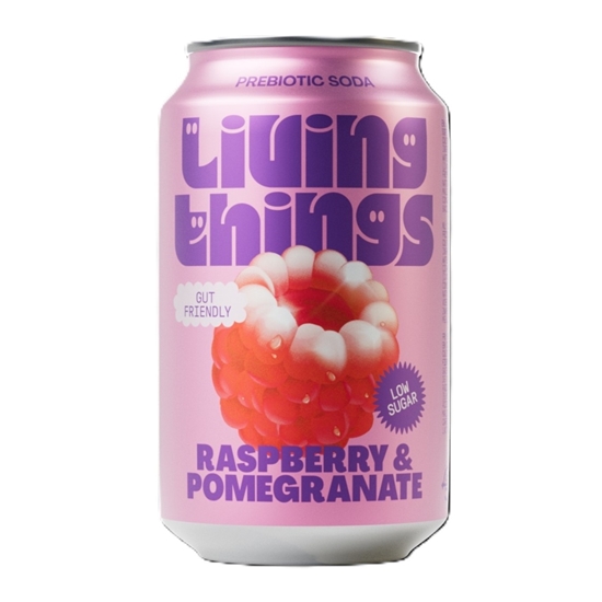 Picture of LIVING THINGS RASPBERRY & POMEGRANATE CANS X 12