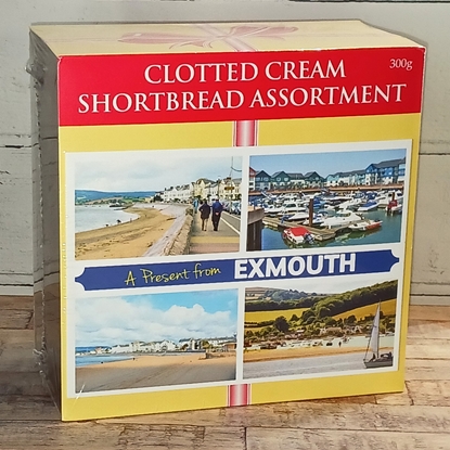 Picture of CLOTTED CREAM SHORTBREAD POSTCARD EXMOUTH 300Gx10