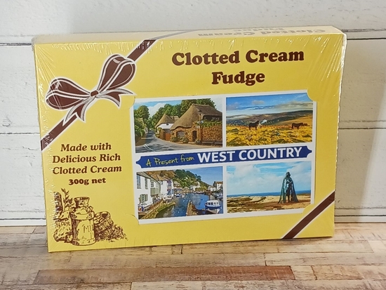 Picture of CLOTTED CREAM FUDGE POSTCARD WEST COUNTRY 300Gx10