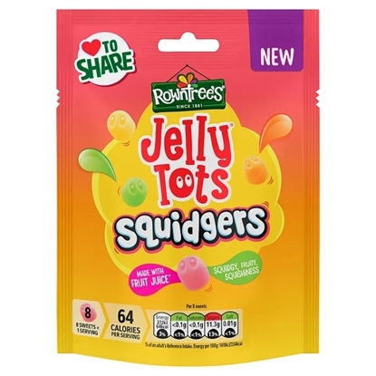 Picture of ROWNTREE JELLY TOT SQUIDGERS POUCH 120G X 9