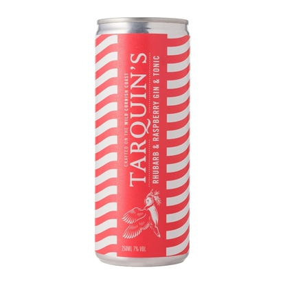 Picture of TARQUINS RHUBARB & RASP GIN & TONIC 250ml x 12