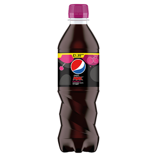 Picture of PM £1.35 PEPSI MAX CHERRY BOTTLE 500ML x 12