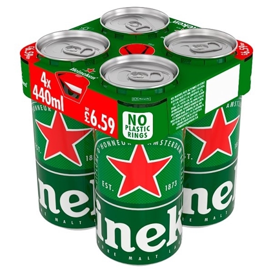Picture of PM £6.59 HEINEKEN 440ML 4PK X 6