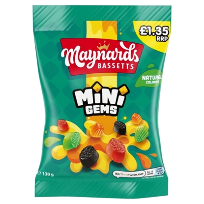 Picture of PM £1.35 MAYNARDS MINI GEMS BAG 130g x 10