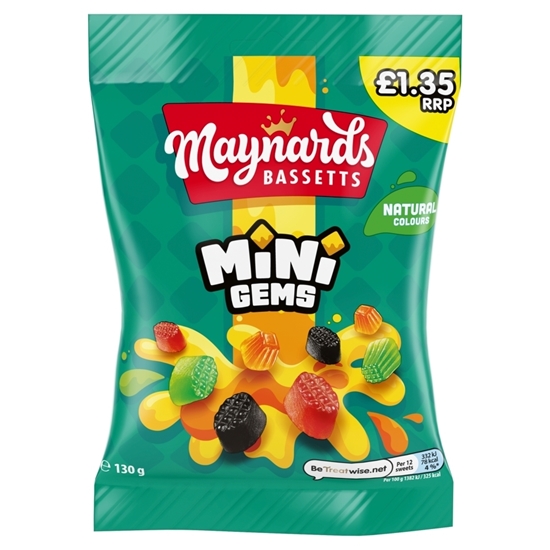 Picture of PM £1.35 MAYNARDS MINI GEMS BAG 130g x 10 
