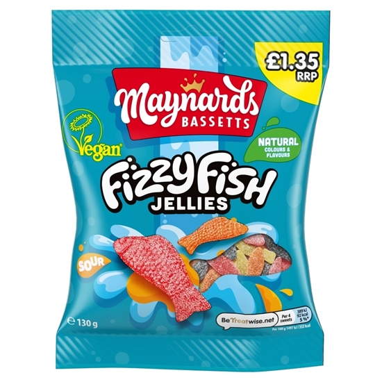 Picture of PM £1.35 MAYNARDS FIZZY FISH 130G X 12 