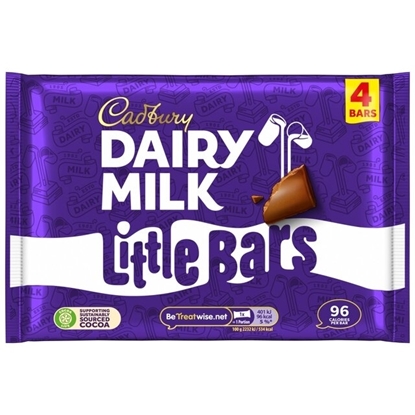 Picture of CADBURY DAIRY MILK LITTLE BARS 4PK 72G X 25