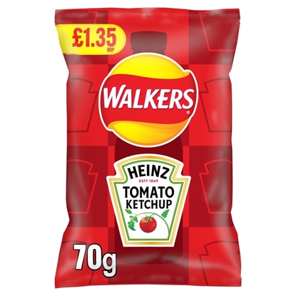 Picture of PM £1.35 WALKERS TOMATO KETCHUP 70G X 18