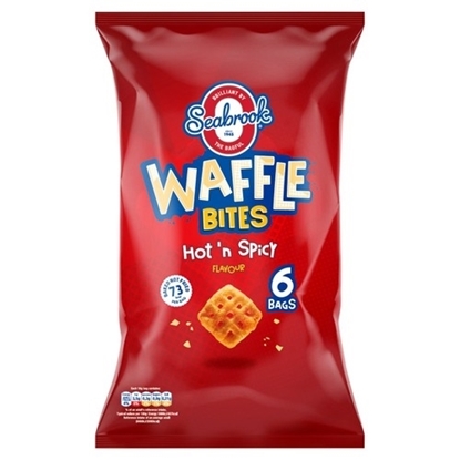 Picture of SEABROOK WAFFLE BITES HOT & SPICY 16G 6PK X 10