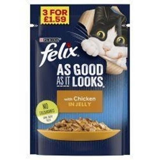 Picture of PM £1.59/3 FELIX AS GOOD AS CHICKEN JELLY 85g x 26
