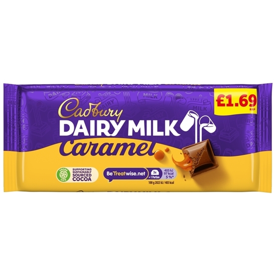 Picture of PM £1.69 CADBURY DAIRY MILK CARAMEL 120G X 16