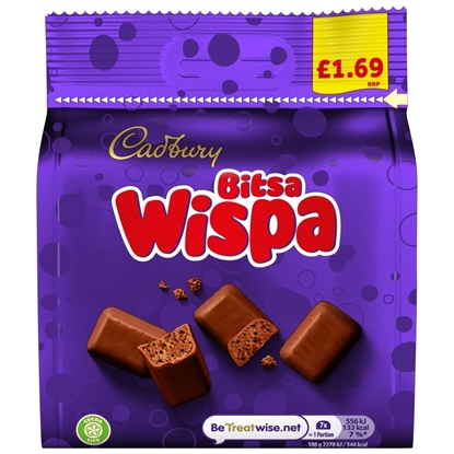 Picture of PM £1.69 CADBURY BITSA WISPA BAG 85G X 10 