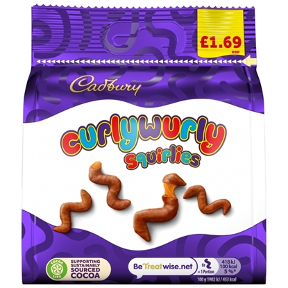 Picture of PM £1.69 CADBURY CURLY WURLY SQUIRLY POUCH 85g x10