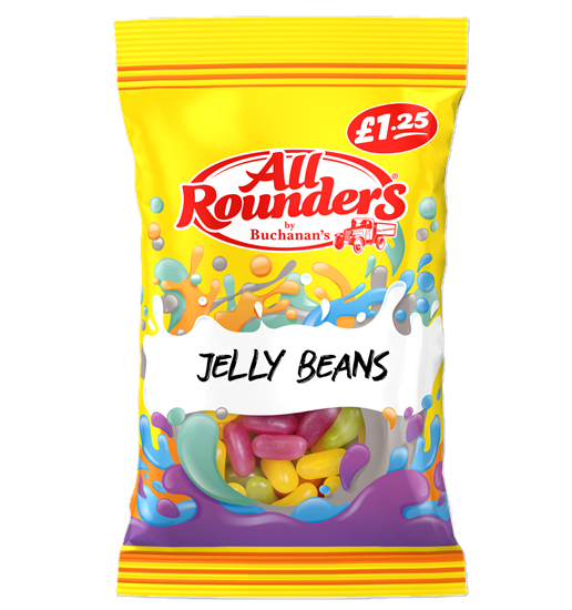 Picture of PM £1.25 ALL ROUNDERS JELLY BEANS 110G X 12