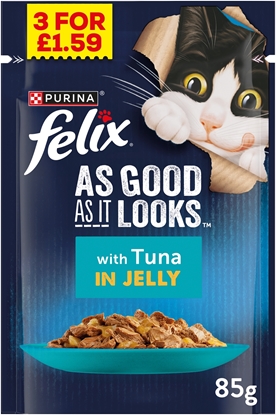 Picture of PM £1.59/3 FELIX AS GOOD AS TUNA JELLY 85G x 26