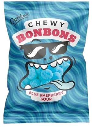 Picture of BRISTOWS CHEWY BLUE RASPBERRY BONBONS 150G X 12