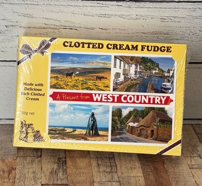 Picture of CLOTTED CREAM FUDGE POSTCARD WEST COUNTRY 150Gx10