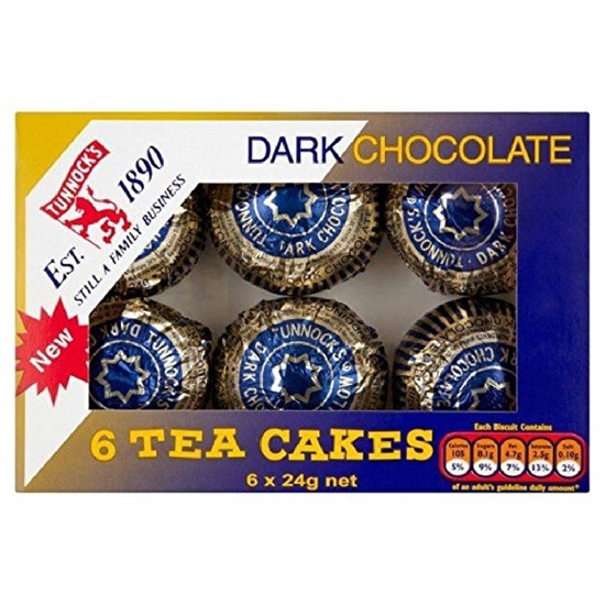 Picture of TUNNOCKS DARK CHOCOLATE TEACAKE 6PK X 12