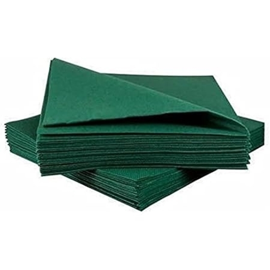 Picture of NAPKINS DARK GREEN 3PLY 33cm x 33cm 20s  x 19