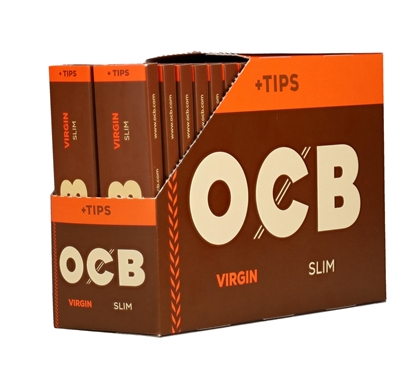 Picture of OCB VIRGIN SLIM PAPERS AND TIPS  X 32