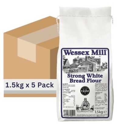Picture of WESSEX MILL STRONG WHITE BREAD FLOUR 1.5KG X 5